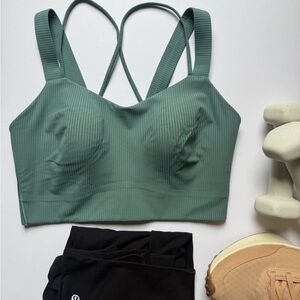 Lululemon Athletica Teal Ribbed Sports Bra